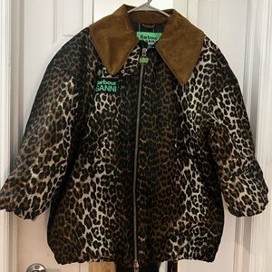 Ganni Barbour Leopard Jacket